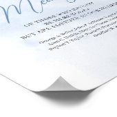 Elegantes Blau und Weiß Blumen In liebevoller Erin Poster (Ecke)