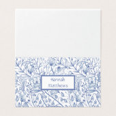 Elegantes Blau und Weiße Blüte (Außenseite Aufgefaltet)