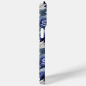 Elegantes Blau und Weiße Rosen und Lilien Case-Mate iPhone Hülle (Rückseite / Rechts)