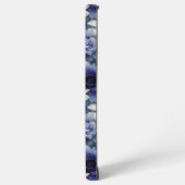 Elegantes Blau und Weiße Rosen und Lilien Samsung Galaxy Hülle (Linke Seite)