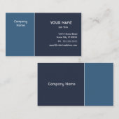 Elegantes Blau Visitenkarte (Vorne/Hinten)