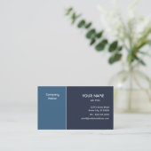 Elegantes Blau Visitenkarte (Stehend Vorderseite)
