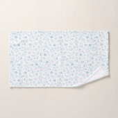 Elegantes Blau-Weihnachtsmuster Badhandtuch Set (Handtuch)