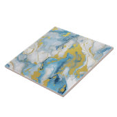 Elegantes Blau-Weiß-Goldmarmor-Muster  Fliese (Seite)