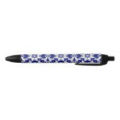 Elegantes Blau-Weiß-Muster Kugelschreiber (Unterseite)