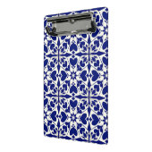 Elegantes Blau-Weiß-Muster Mini Klemmbrett (Gewinkelt2)