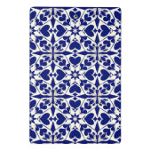 Elegantes Blau-Weiß-Muster Mini Klemmbrett (Rückseite)