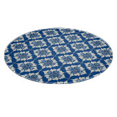 Elegantes Blau-Weiß-Muster Schneidebrett (Ecke)