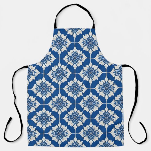 Elegantes Blau-Weiß-Muster Schürze (Vorderseite)