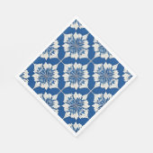 Elegantes Blau-Weiß-Muster Serviette (Ecke)