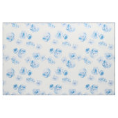 Elegantes Blau-Weiß-Muster Stoff (Yard (91,4 cm))