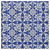 Elegantes Blau-Weiß-Muster Stoff (Muster)