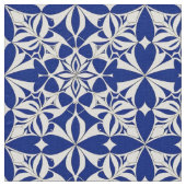 Elegantes Blau-Weiß-Muster Stoff (Nahaufnahme)