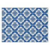 Elegantes Blau-Weiß-Muster Tischdecke (Vorderseite (Horizontal))