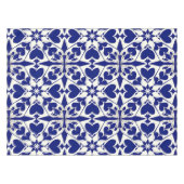 Elegantes Blau-Weiß-Muster Tischdecke (Vorderseite (Horizontal))