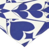 Elegantes Blau-Weiß-Muster Tischdecke (Schrägansicht)
