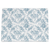 Elegantes blau-weiße Blumentoilette Große Geschenktüte (Vorderseite)