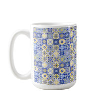 Elegantes blau-weißes portugiesisches Azulejo-Must