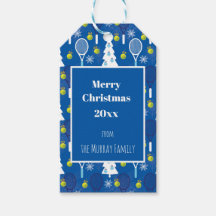 Elegantes, blau-weißes Weihnachtstennis