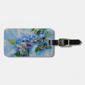 Elegantes Blaubeerengemälde Gepäckanhänger (Vorderseite horizontal)