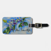 Elegantes Blaubeerengemälde Gepäckanhänger (Vorderseite horizontal)