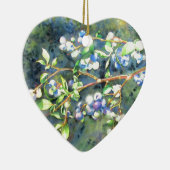 Elegantes Blaubeerengemälde Keramikornament (Rechts)