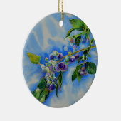Elegantes Blaubeerengemälde Keramikornament (Rechts)