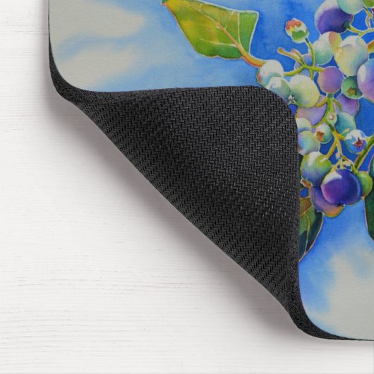 Elegantes Blaubeerengemälde Mousepad (Ecke)