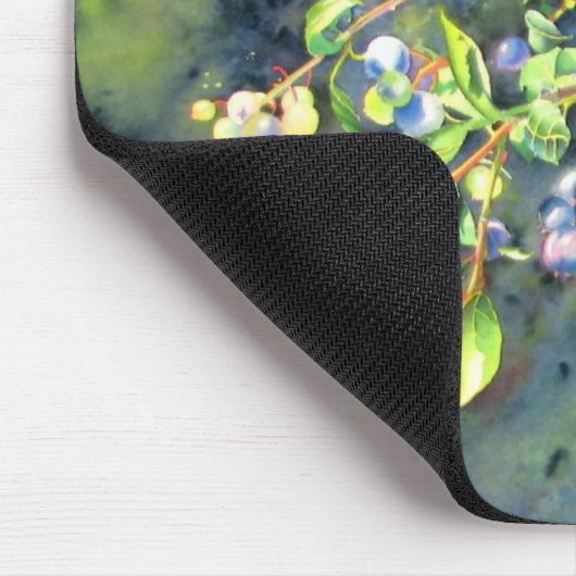 Elegantes Blaubeerengemälde Mousepad (Ecke)