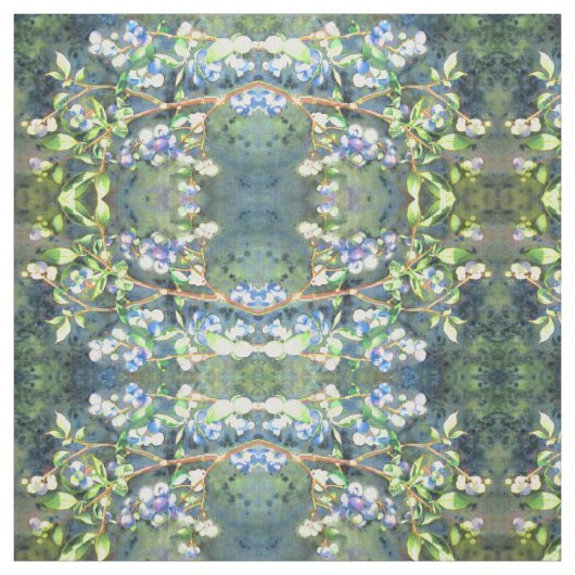 Elegantes Blaubeerengemälde Stoff (Muster)