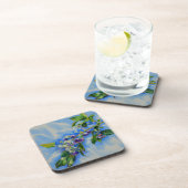 Elegantes Blaubeerengemälde Untersetzer (Rechte Seite)