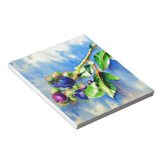 Elegantes Blaubeermalen Notizblock (angewinkelt)