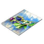 Elegantes Blaubeermalen Notizblock (Linke Seite)