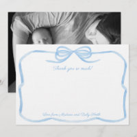Elegantes, blauer Bow Boy Baby Shower Foto