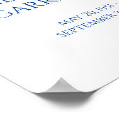 Elegantes blauer Feiern zum Foto des Lebens Poster (Ecke)