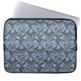 Elegantes blaues Aquarell-Blumenmuster-Einladung Laptopschutzhülle