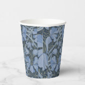 Elegantes blaues Aquarell-Blumenmuster Pappbecher (Rechts)