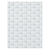 Elegantes blaues Aquarell-Botanikmuster Tischdecke (Vorderseite)