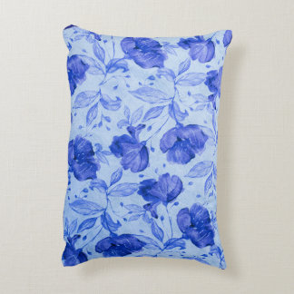 Elegantes blaues Aquarellfarben Akzent Pillow Dekokissen