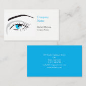 Elegantes blaues Auge und Lashes Visitenkarte (Vorne/Hinten)