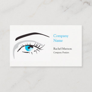 Elegantes blaues Auge und Wimpern Visitenkarte