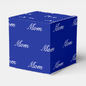 Elegantes, blaues, benutzerdefiniertes Skriptname  Geschenkschachtel (Rückseite)