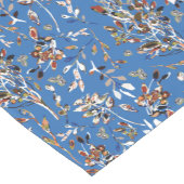 Elegantes blaues Blätter Berries Botanisches Muste Kurzer Tischläufer (Ecke)