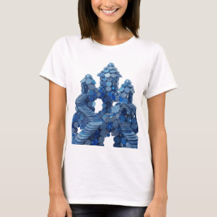 Elegantes Blaues BLUE CASTLE Grafikdesign T-Shirt