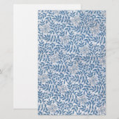 ELEGANTES BLAUES BLUMEN BRIEFPAPIER (Vorne/Hinten)