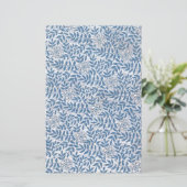 ELEGANTES BLAUES BLUMEN BRIEFPAPIER (Stehend Vorderseite)