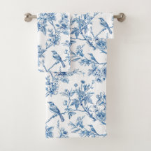 Elegantes blaues Blumen-Chinoiserie 