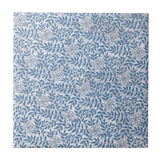 ELEGANTES BLAUES BLUMEN FLIESE (Vorderseite)