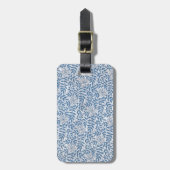 ELEGANTES BLAUES BLUMEN GEPÄCKANHÄNGER (Vorderseite vertikal)