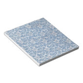 ELEGANTES BLAUES BLUMEN NOTIZBLOCK (angewinkelt)
